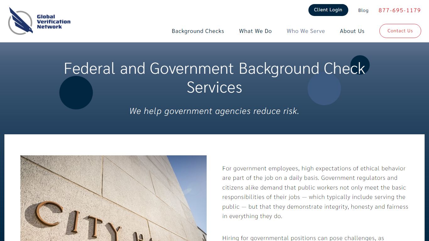 GoverFederal & Government Background Checks - Global Verification Network